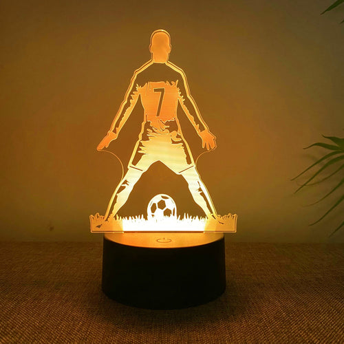 SportGlow - 3D Football Player LED Night Light with Color Change