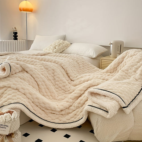 1pc Luxury Microfibre Blanket for Travel, Sofa, Bed, Office & Home Decor – Soft, Lightweight & Plush for Boys, Girls & Adults – Perfect Birthday & Holiday Gift