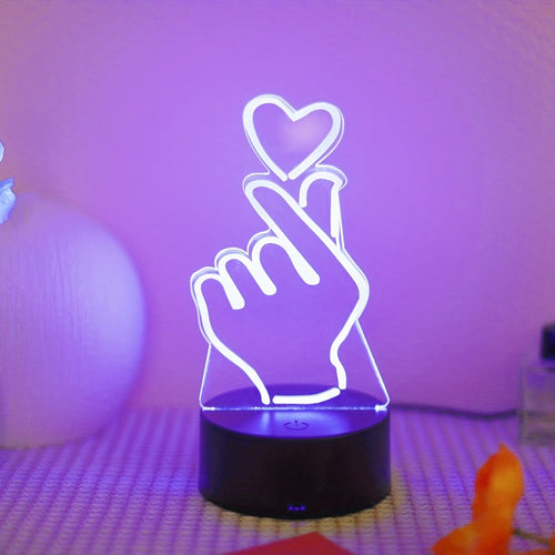 IllumiHeart - 7-Color LED Night Light with Touch Control