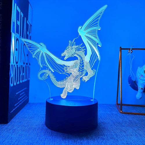 DinoLight - 3D Dinosaur Night Light with Touch Control, RGB Light