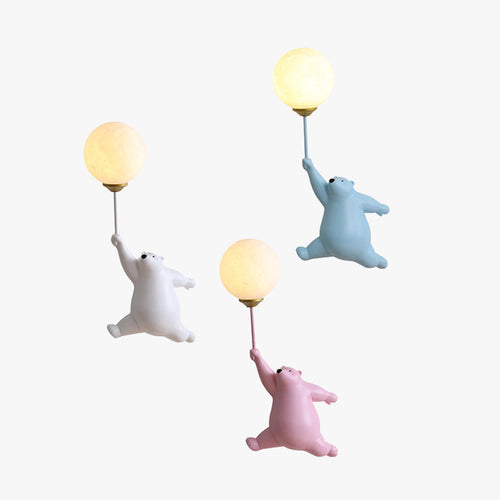 Fateh Design Bear LED Indoor Wall Light White - Kids Room/Bedroom