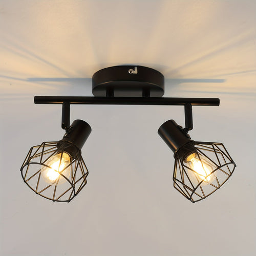 SpotFlex - Swivel LED Ceiling Spotlight with 2 Balls E14 Black