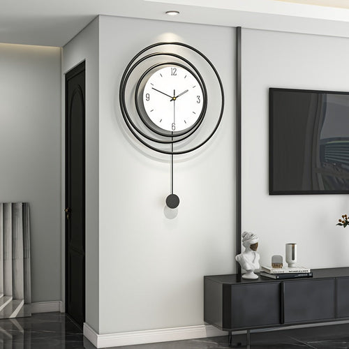 Modern Minimalist Metal Wall Clock – 72 cm Tall & 45 cm Wide