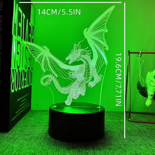 DinoLight - 3D Dinosaur Night Light with Touch Control, RGB Light