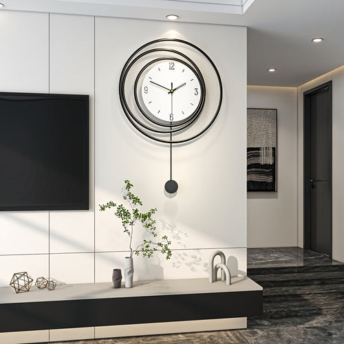 Modern Minimalist Metal Wall Clock – 72 cm Tall & 45 cm Wide