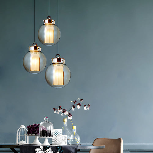 Amber Glass Pendant Light