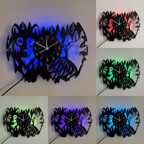 HuskyVinyl - Soothing Vintage Wall Clock with Husky Theme