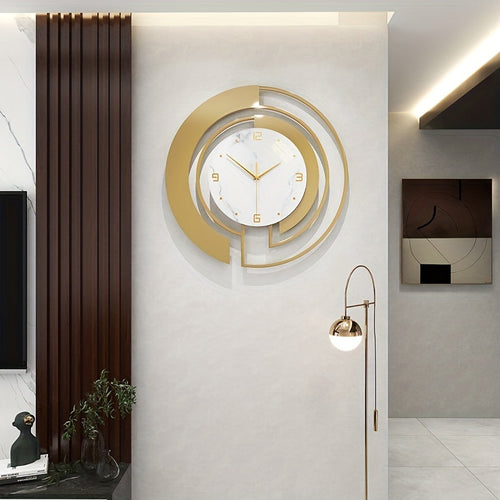 LuxuryTime – Modern Metal Wall Clock, 18 Inch