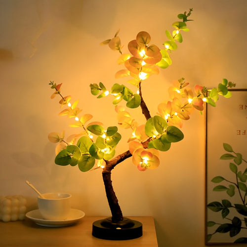 EucalyptusGlow - LED Bonsai Tree Lamp with USB/Battery Power