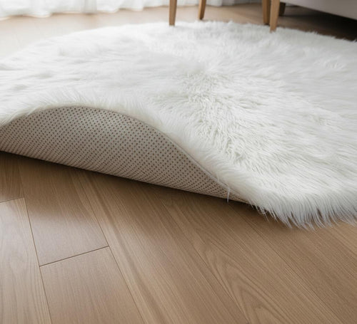 Round Faux Fur Rug