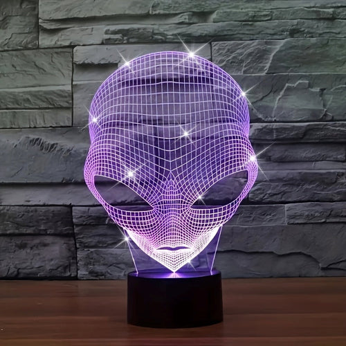 CosmicGlow - 3D Night Light with Black Base and 7-Colour LED Lighting