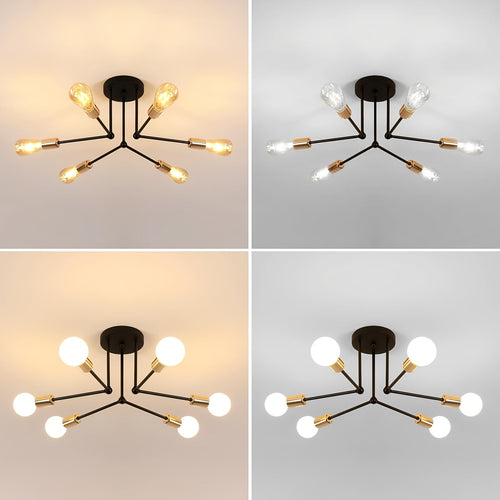 RetroLight - Industrial 6-Head Ceiling Light