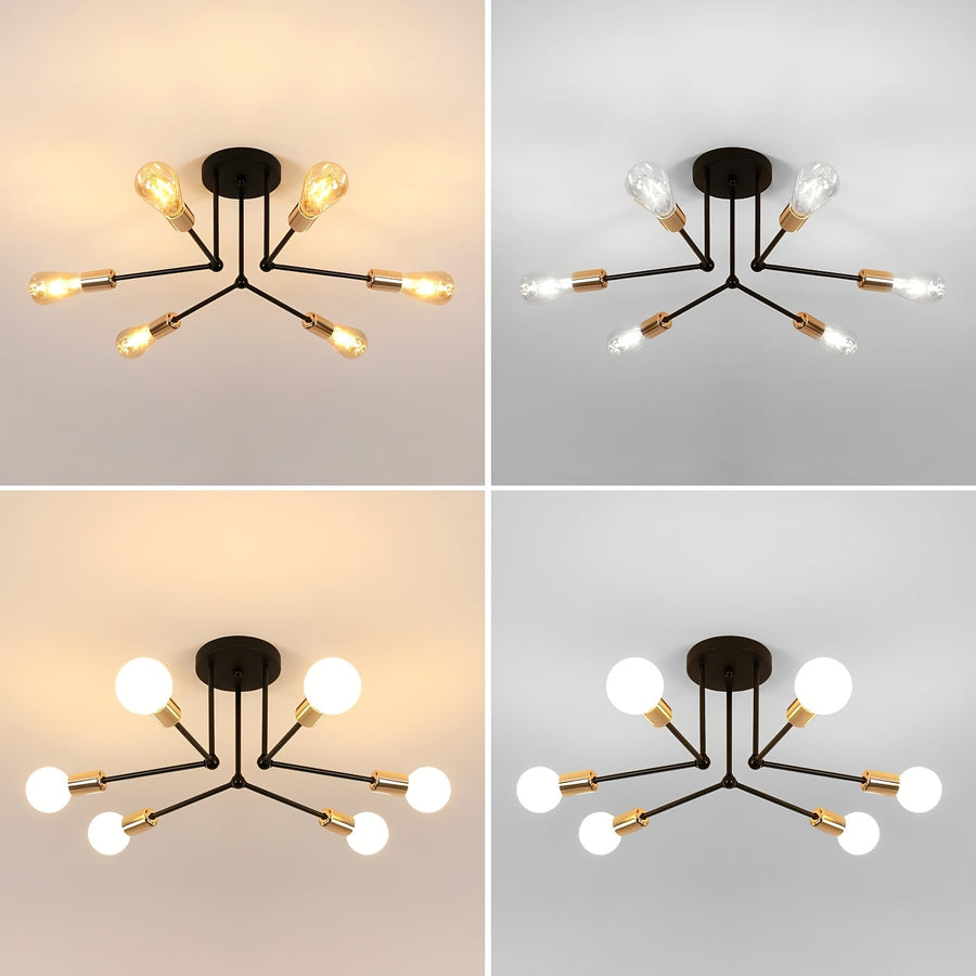 RetroLicht - Industrial 6-Head Ceiling Light