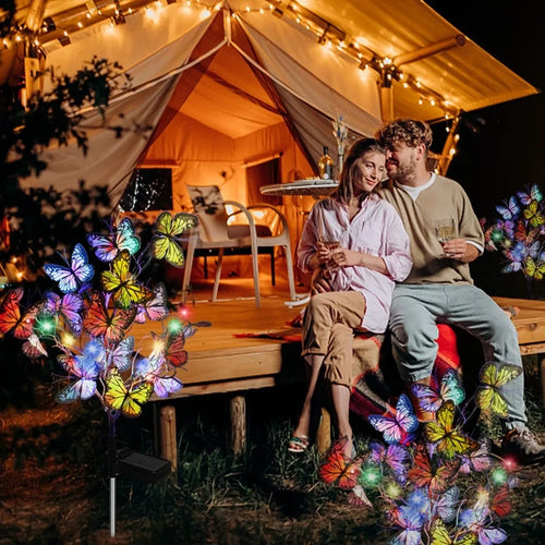 2-Pack Solar Outdoor Butterfly Lights