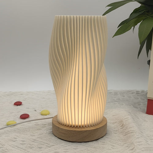 CozyLight - LED Night Light with Wooden Base, USB Powered, Dimmable
