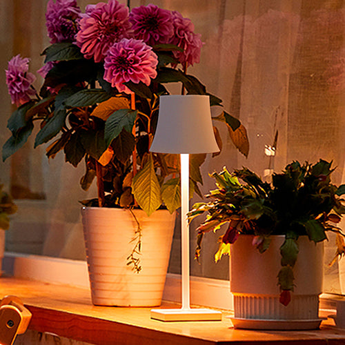 Wireless Table Lamp Metal Shade USB Touch