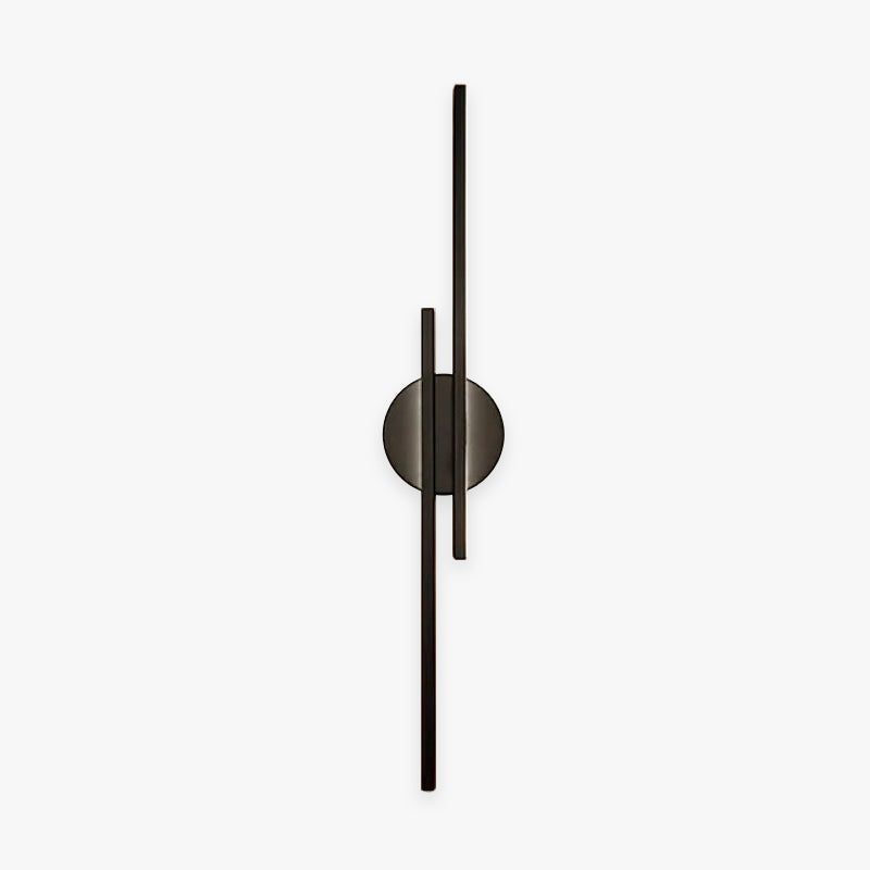 Alana Modern LED Wall Light - Twin Linear, Black/White, Metal, Bedroom
