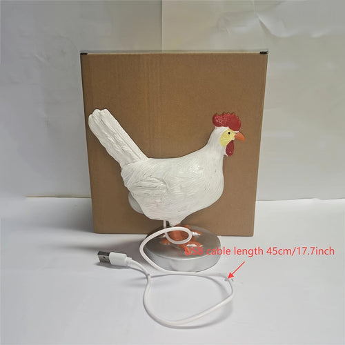 EggGlow - Lifelike Chicken Egg Lamp with USB LED Lighting and 3D Design