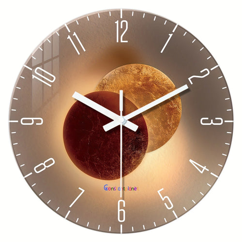 CosmicLight – Silent Round Wall Clock with Planet Design