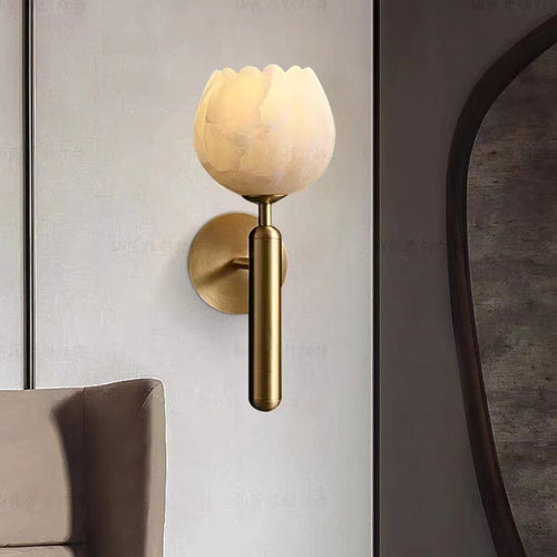 LuxeLight - Romantic Wall Lamp with Marble Finish