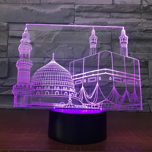 SpiritGlow – LED Table Lamp in Mosque Design, 3D Lighting for a Spiritual Atmosphere