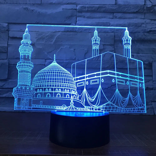 SpiritGlow – LED Table Lamp in Mosque Design, 3D Lighting for a Spiritual Atmosphere