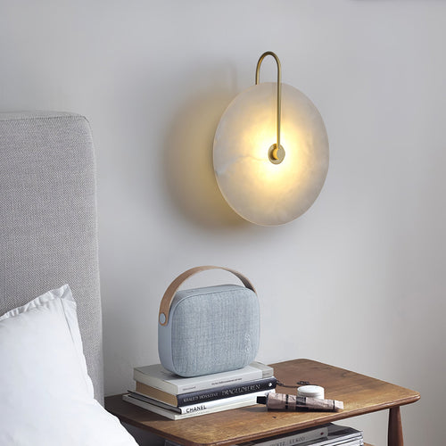 LuxeGlow - Modern Alabaster LED Wall Lamp for Timeless Elegance