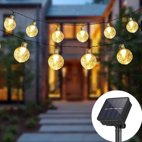 RadiantGlimmer - Waterproof Solar LED String Lights