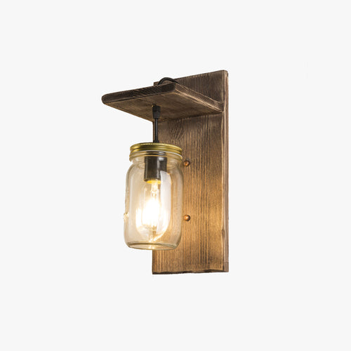 Heritage Lantern Wall Light - Bedroom/Living Room, Wood and Metal
