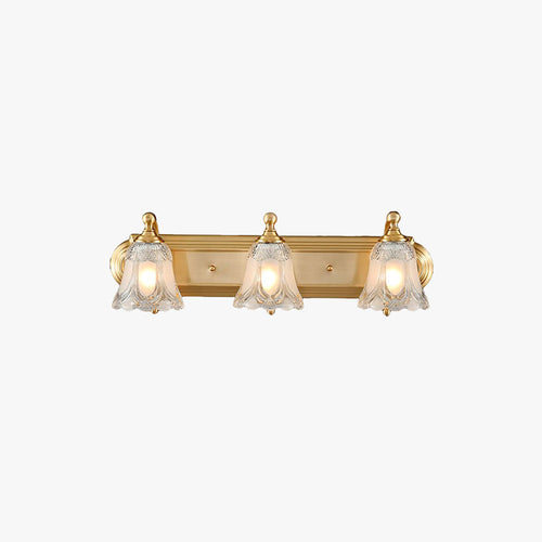 Modern LED Flower Wall Light Gold - Bathroom, Metal and Crystal