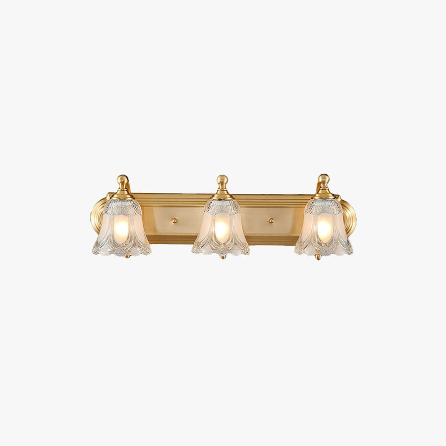 Modern LED Flower Wall Light Gold - Bathroom, Metal and Crystal