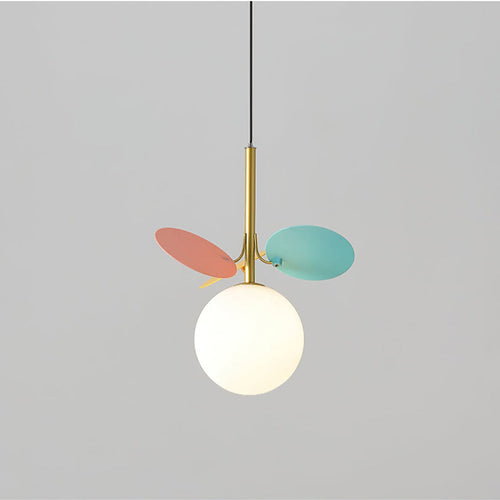 Glass Shade Chandelier - Artistic PVC Pendant Light