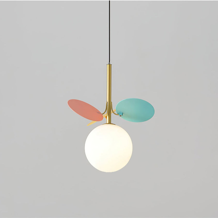 Glass Shade Chandelier - Artistic PVC Pendant Light