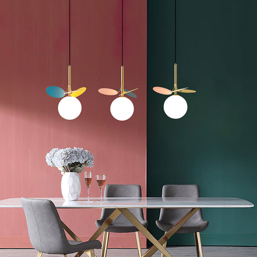 Glass Shade Chandelier - Artistic PVC Pendant Light