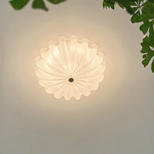 Elegant White Glass Ceiling Light