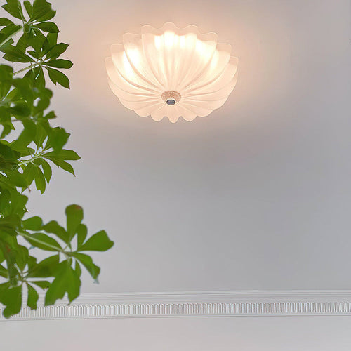 Elegant White Glass Ceiling Light