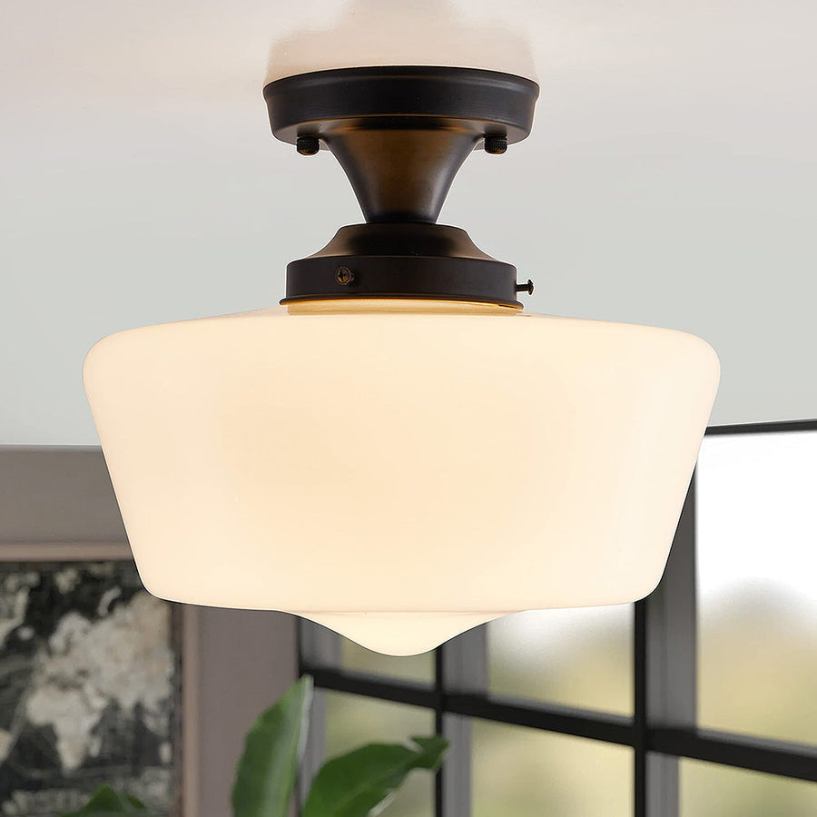 Bauhaus Cream Brass Ceiling Light for Hallway