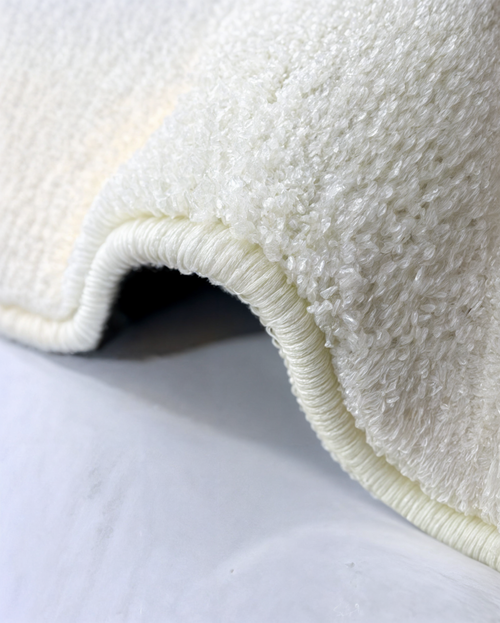 Unique Wool Rug with Irregular Shape