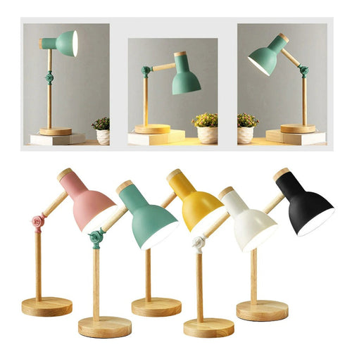 LuminoShade - Modern Wooden Desk Lamp in Scandinavian Style