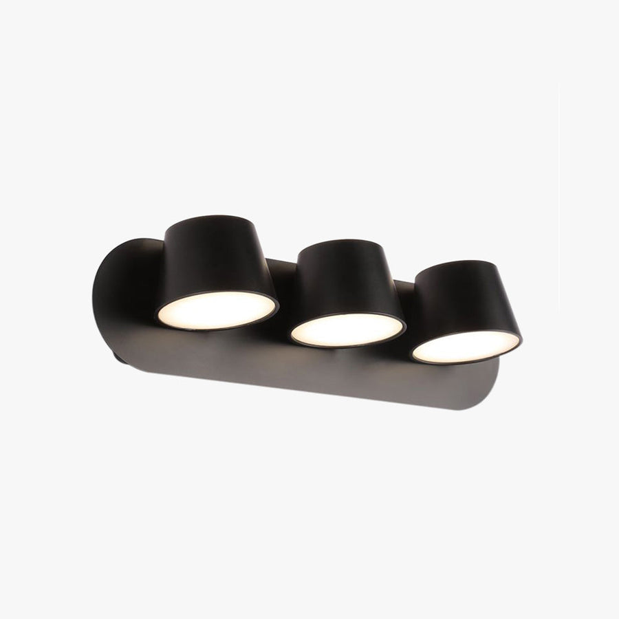 Cooley Modern LED Wall Light Black - Bathroom/Bedroom, Metal Acrylic, 1/2/3-Light