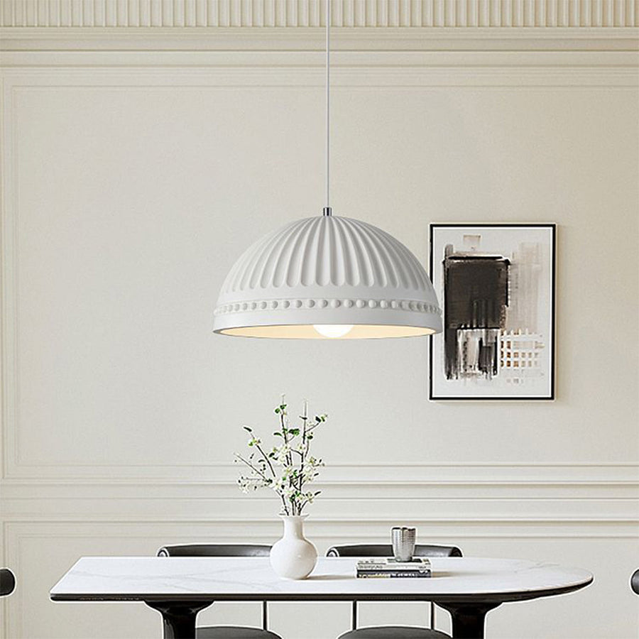 Elegant White Resin Pendant Light