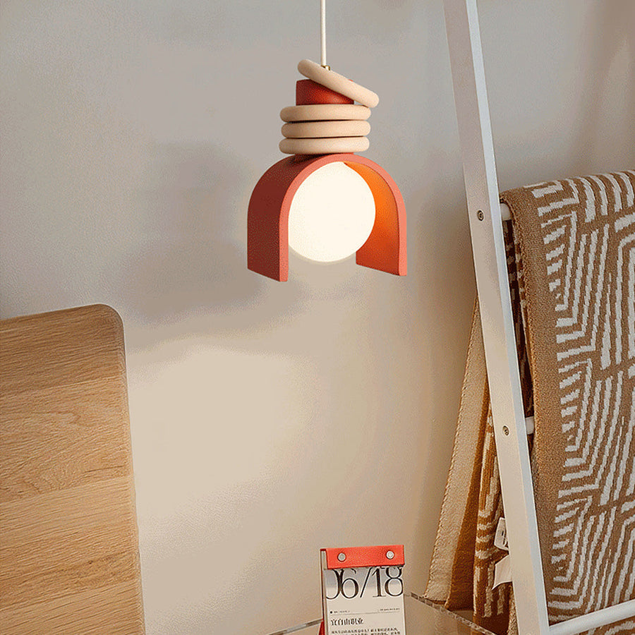 French Style Cream Resin Pendant Light