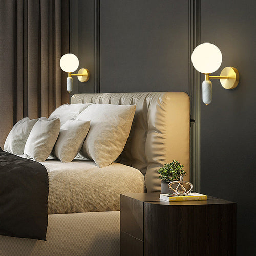 Modern Marble Bedside Wall Lamp
