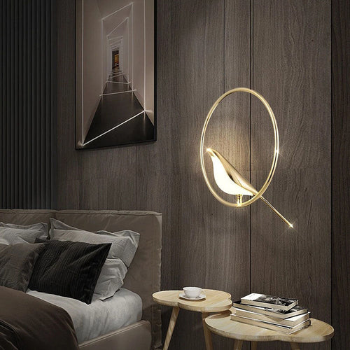 Creative Birds LED Ring String Pendant Light