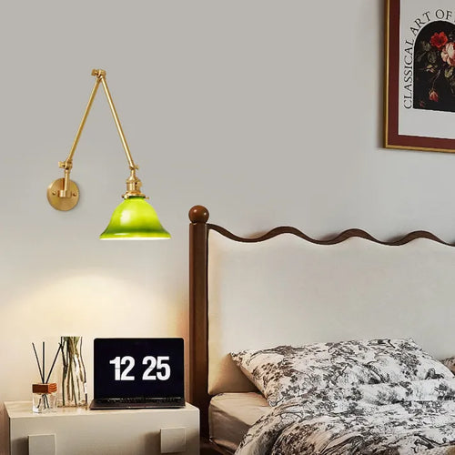 VintageGreen – Adjustable Classic Wall Lamp for Stylish Lighting