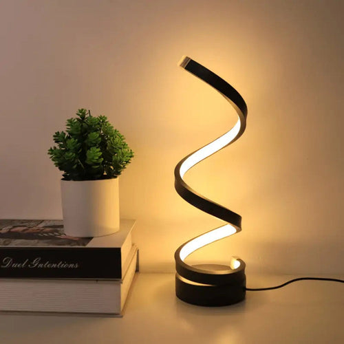Modern LED Spiral Dimmable Design Table Lamp Mood Light