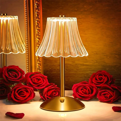 LumiVista – Wireless LED Table Lamp with Dimmer, Eye-Friendly Night Light