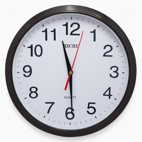 Elegant Black Glass Wall Clock with Silent Movement
