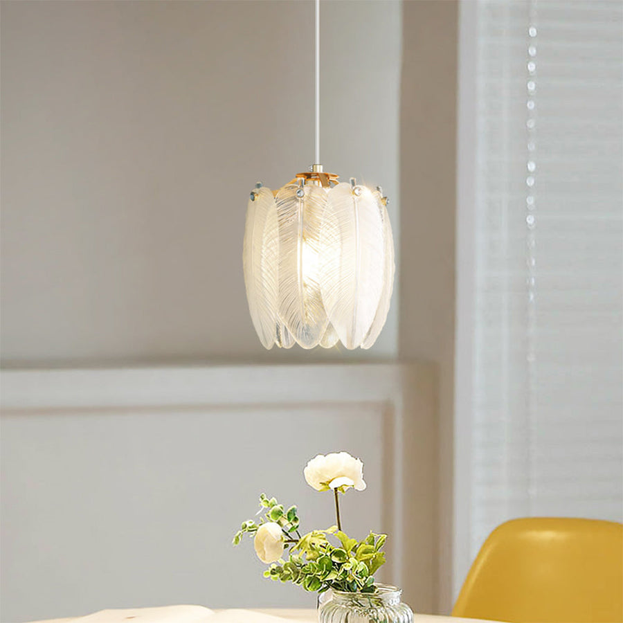 French Style Spring Glass Pendant Light