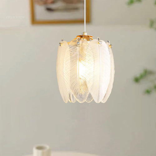French Style Spring Glass Pendant Light